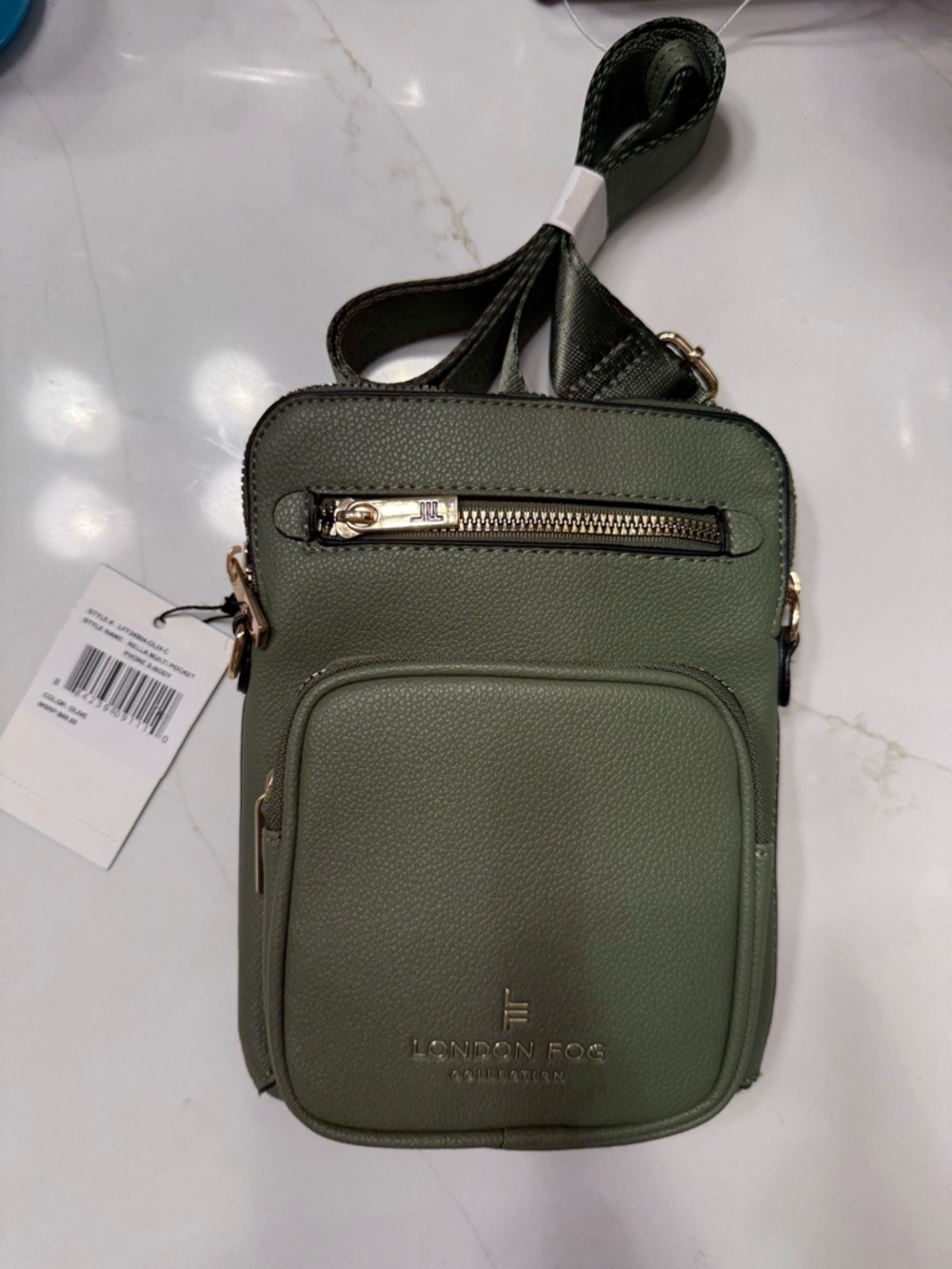 London Fog Olive Crossbody Bag